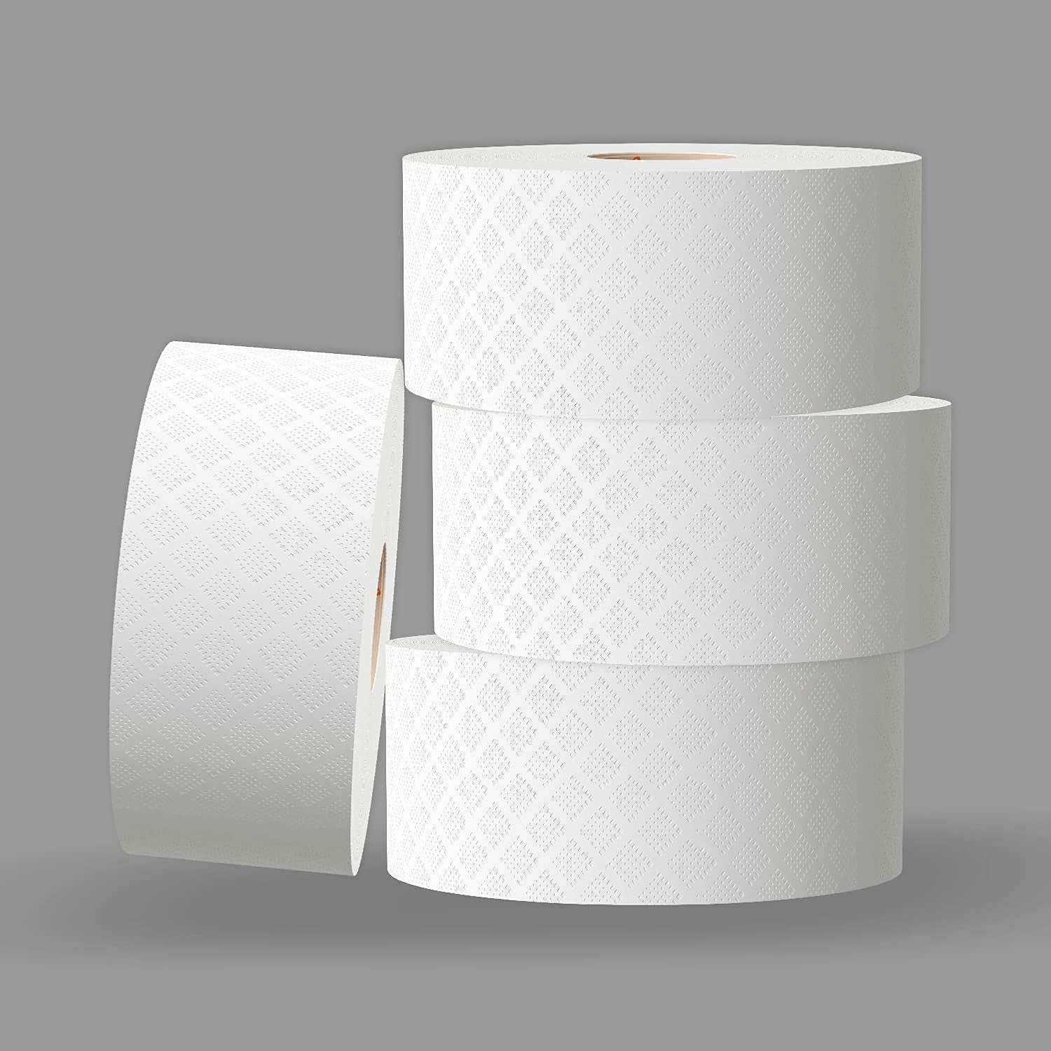 Papel higiénico Renova Jumbo BLK, 12 rollos a 170 M, papel blanco, 2 capas