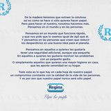 Regina Maxi Roll: 4 rollos de papel higiénico, 500 hojas de 2 capas por rollo, más de tres veces un rollo estándar, embalaje de plástico 60 % reciclado, papel 100 % certificado Fsc