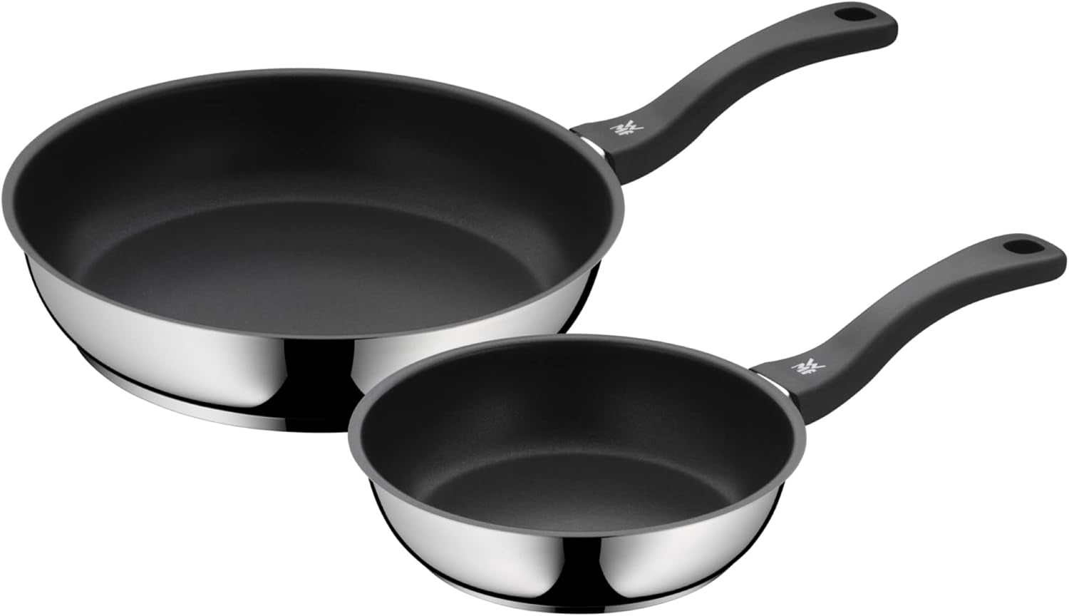 WMF Devil, inducción, acero inoxidable recubierto de Cromargan, mango de plástico Ollas y Sartenes Naty Shop 28 Cm + 2 Cm