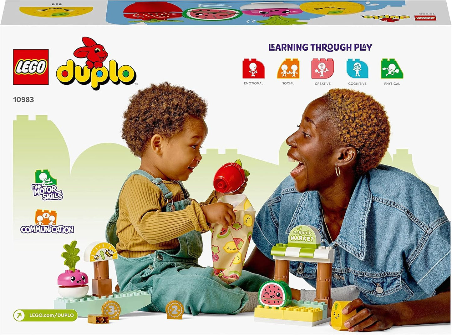 LEGO DUPLO My First Organic Market, Set de juguetería para niños y niñas, juguete educativo para niños pequeños a partir de 1,5 años, accesorios para frutas y verduras 10983 Juegos de construcción Besuche den LEGO-Store