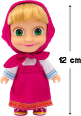 Masha y Michka Muñeca Masha de 12 cm y Peluche Bärka de 20 cm para niños a partir de 3 años MHA21