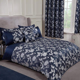 Edredón Mariposa Prado para Cama Super King Size, 100% Poliéster, Edredones y Edredones Azul Marino Naty Shop