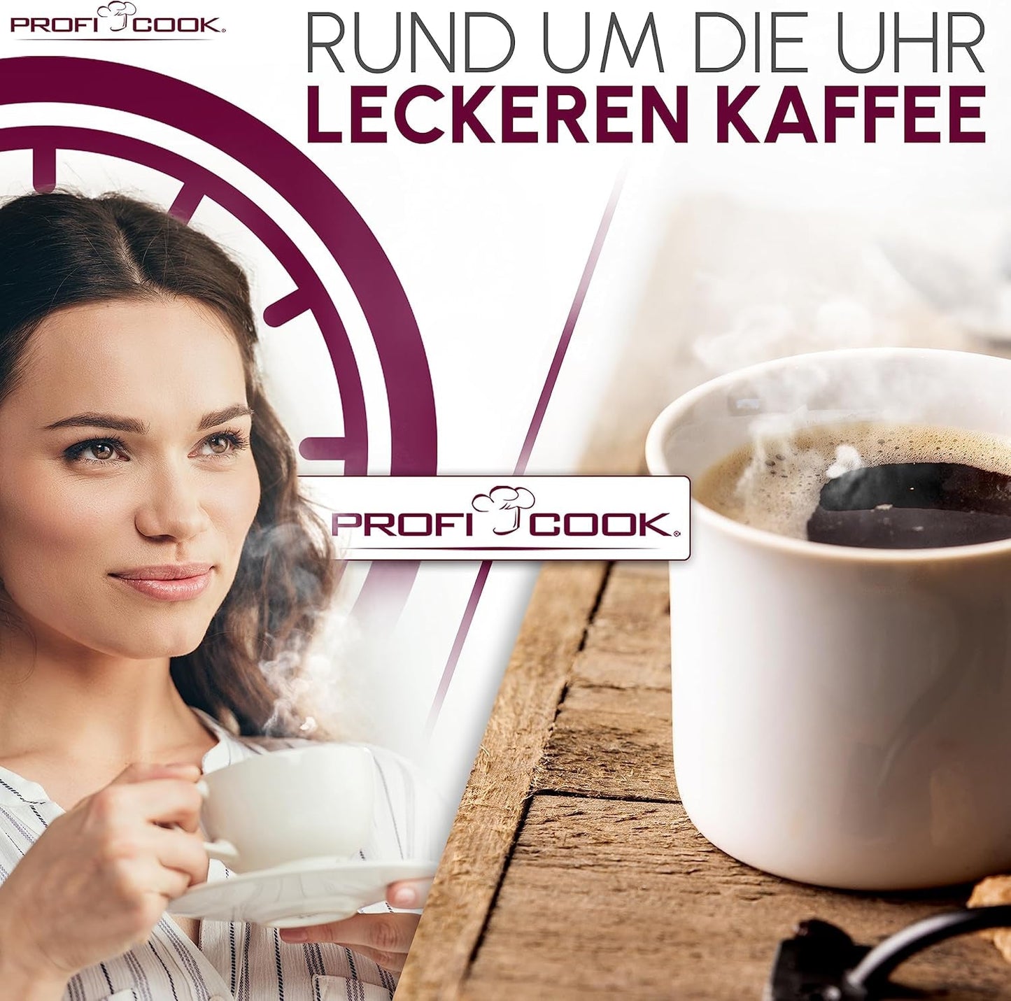 Cafetera Profi Cook | 8-10 tazas | Temporizador | Controles táctiles con sensores | Jarra Termo de Doble Pared de 1,2 Litros | Sello de sabor | Cafetera de filtro de acero inoxidable | PC-KA 1191