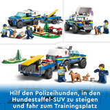 LEGO 60369 City Adiestramiento de Perro Policía Móvil, coche de policía de juguete con remolque, figuras de perro y cachorro, set de animales para niños a partir de 5 años Juegos de construcción Besuche den LEGO-Store
