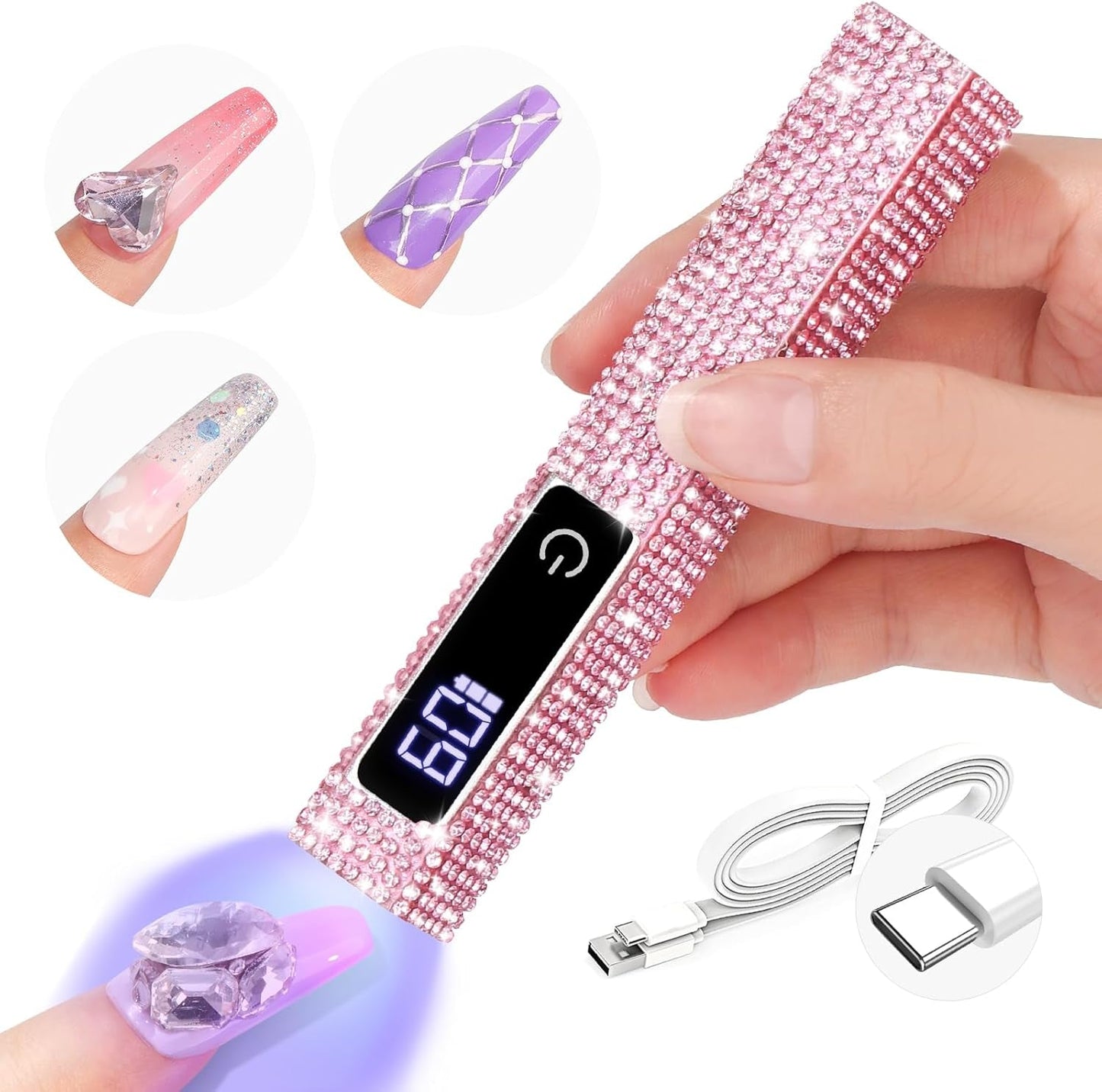 Saviland U V Lampe Für Gelnägel: Mini U V Lampe Für NägelSchützen Sie Die Haut Wiederaufladbar Klein LED Nagellack Trocknergerät Für Nagellack Aufbaugel Nail Tips Nagelkleber Geschenke para mujeres