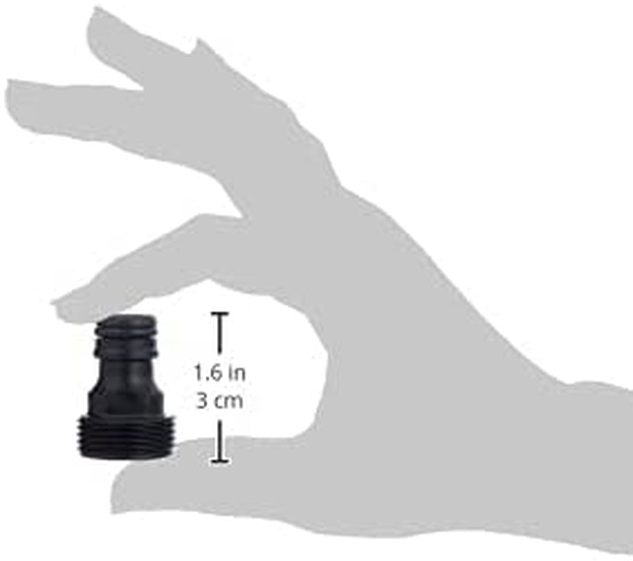 Adaptador para dispositivos Gardena: Conexión al sistema original Gardena para dispositivos de riego con rosca interna, apto para rosca de 26,5 mm (G 3/4"), en caja (2921-20), Negro