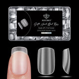 Modelones Puntas de Uñas 510 Piezas - Juego de Puntas de Uñas de Cobertura Completa, Juego de Puntas de Gel, Puntas de Uñas de Resina PMMA Prepulidas, Uñas Artificiales para Pegamento en Nail Art DIY, Squoval Corto