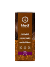 khadi GOLDBRAUN tinte de cabello a base de hierbas, color de cabello desde ámbar brillante hasta marrón dorado suave y brillante, tinte de cabello natural 100% a base de hierbas, natural y vegano, cosmética natural certificada, 100g Naty Shop Tinte para el cabello