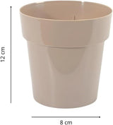 Pequeña maceta de plástico - 12 cm de diámetro, ligera y duradera, ideal para plantones, esquejes y plantas de interior - color aleatorio, Aléatoire