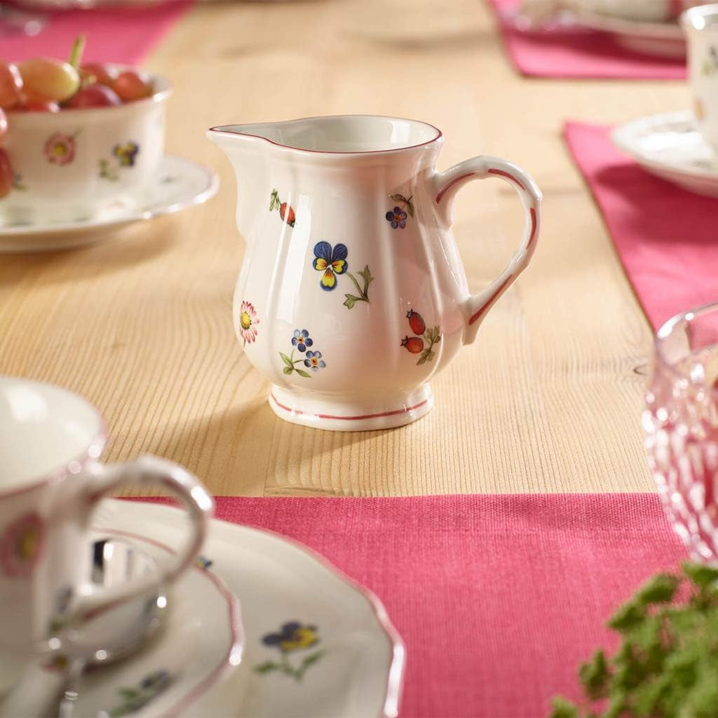 Jarra de leche Villeroy & Boch Petite Fleur, 250 ml, altura: 7,5 cm, porcelana premium, multicolor