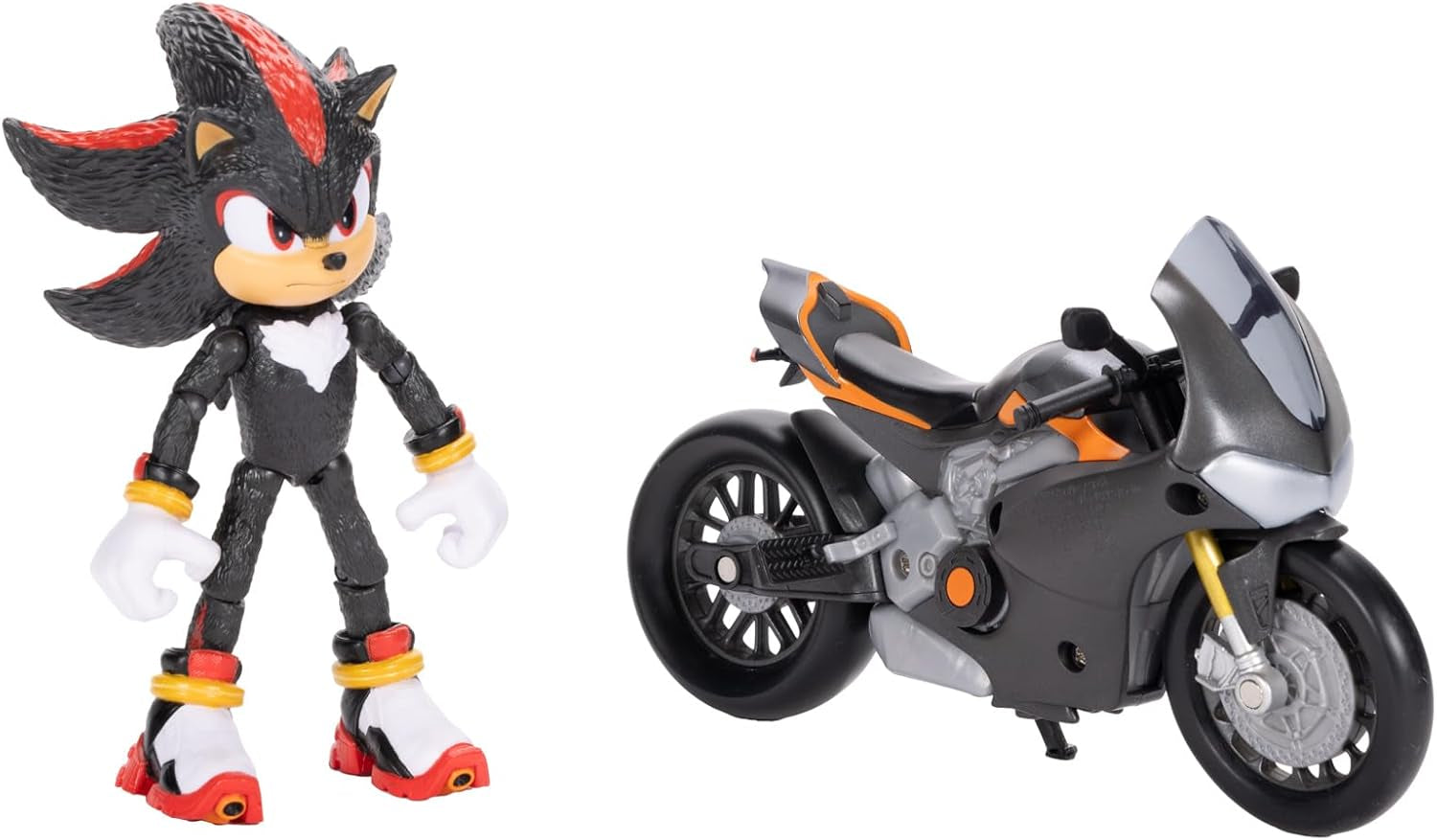 Figura Sonic 3 The Movie Shadow, 15 cm, móvil, incluye Shadow Mobile de Jakks Pacific, acústica, negro Figuras de acción Naty Shop