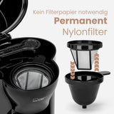 Cafetera Clatronic® de 1 taza | Máquina de café espresso perfecta para personas solteras | Cafetera espresso con filtro, incluida taza de cerámica | Pequeña cafetera espresso con filtro, ideal para viajar | KA 3356