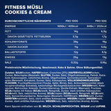 IronMaxx Fitness Muesli - Galletas y Crema, Bolsa de 2 kg | Muesli vegano rico en proteínas con contenido crujiente | Bajo en azúcar y alto en fibra.
