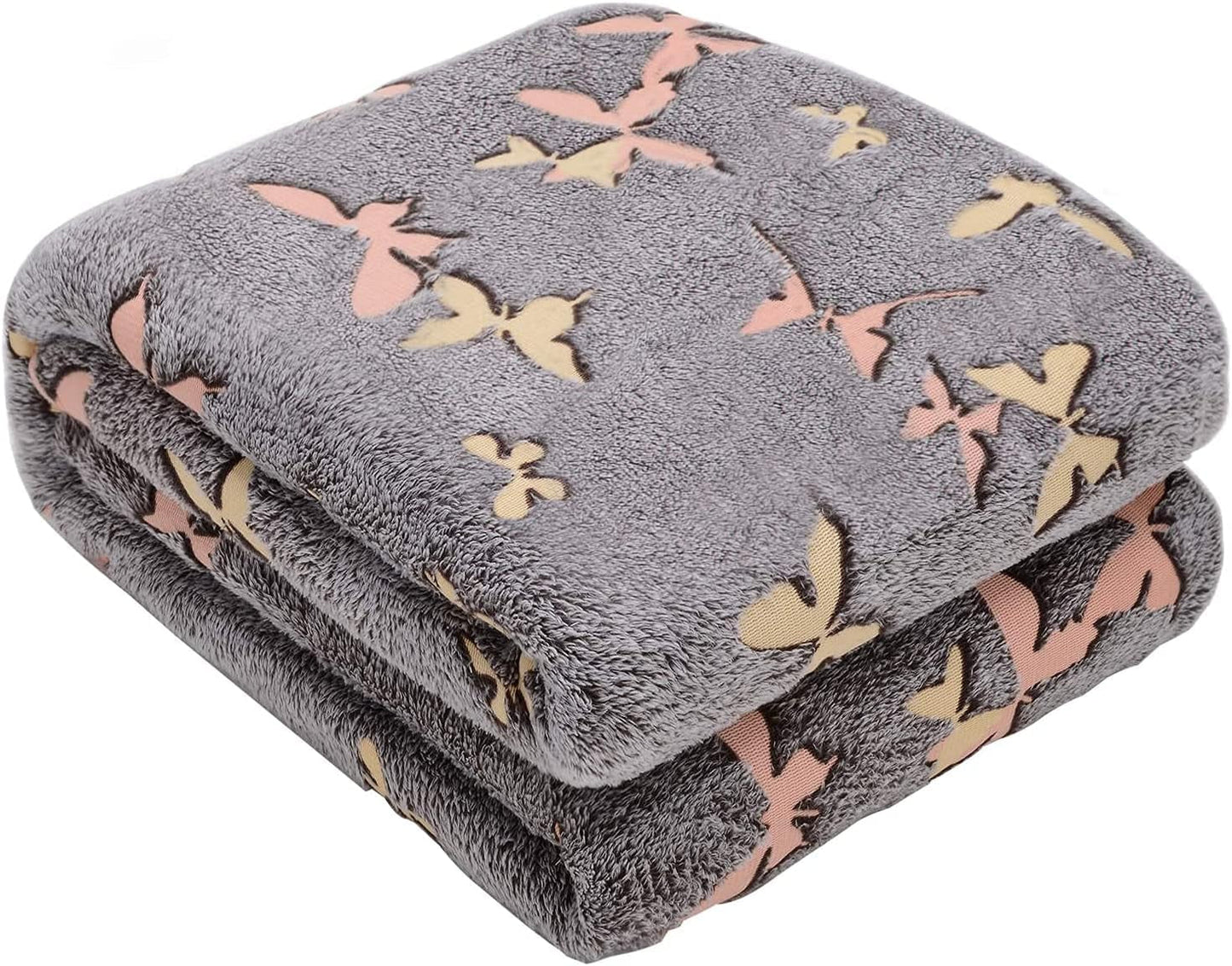 Kanguru Colcha Resplandor Manta Que Brilla En La Oscuridad Manta De Mariposa Manta Suave 130X150Cm Colcha De Sofá Luminosa. Manta infantil que brilla en la oscuridad, gris Camas y mantas Besuche den Kanguru-Store Título predeterminado