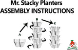 Macetero vertical apilable de 5 niveles para fresas, hierbas, flores y verduras para jardín interior y exterior.