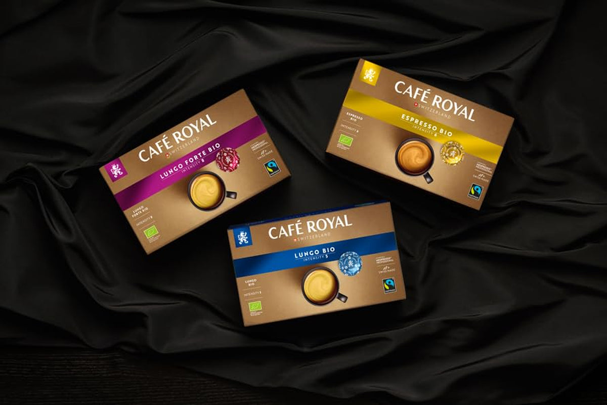 Café Royal Professional Pads, Bio Lungo, 50 Pads compatibles con Nespresso (R) Professional para oficina y gastronomía, certificados Bio y Fairtrade, 100 Prozent Arábica, Intensidad 5