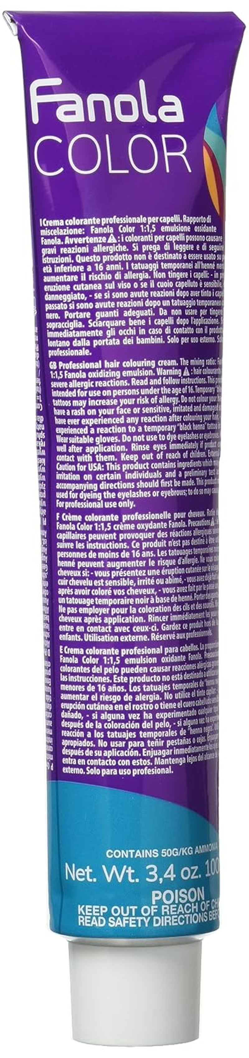 Fanola crema colore Crema colorante 7.0 Rubio, 100 ml Tinte para el cabello Naty Shop 7.0 Rubio