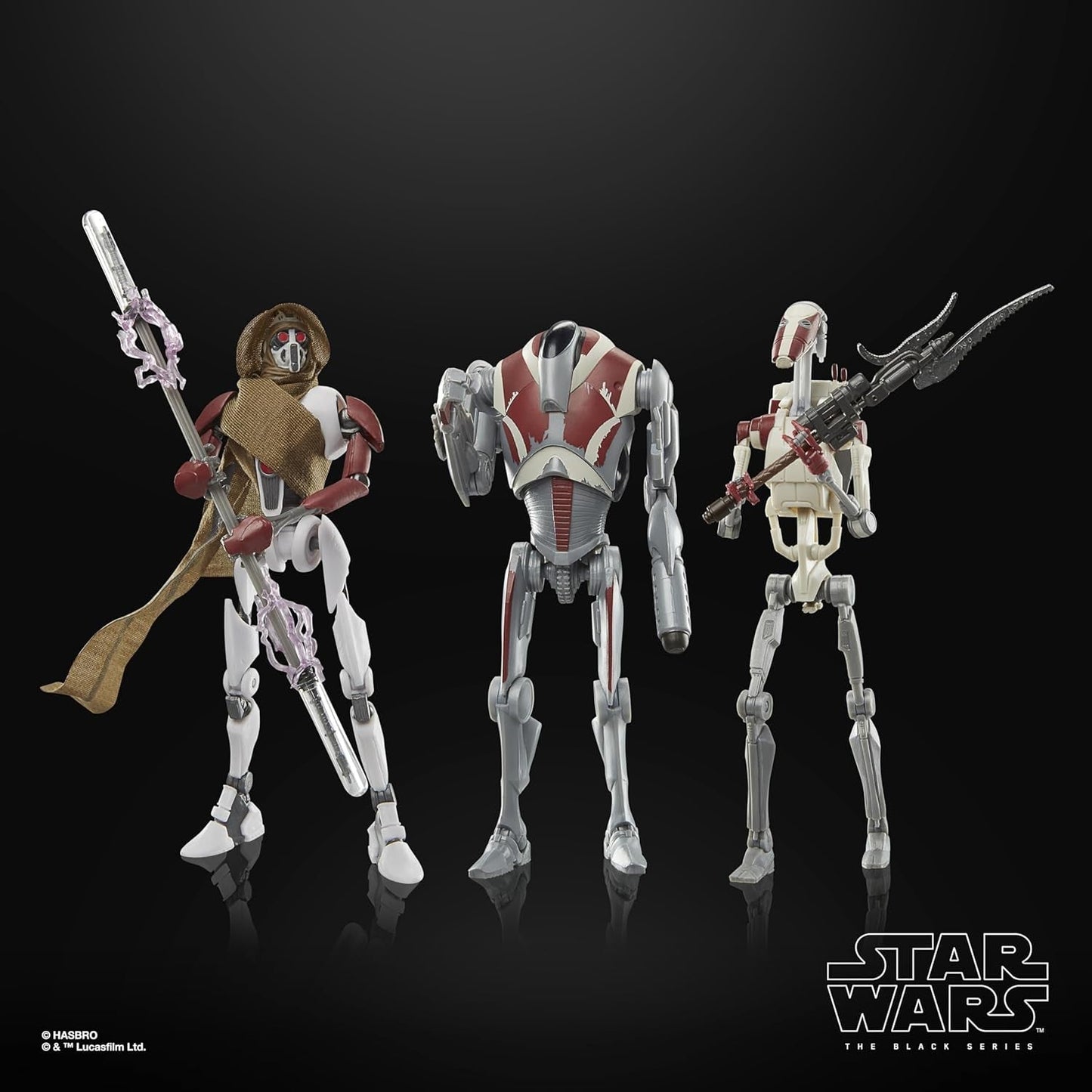Star Wars Black Series Magna Raider, Super Battle Droid, Jedi Battle Droid: Survivor Action Figures 3-pack, Escala 15 cm Figuras de acción Naty Shop