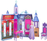 Mattel Disney Frozen - Casa de muñecas Castillo Arendelle (60 cm+) con muñeca Elsa, 4 parques infantiles y 15 piezas de muebles y accesorios Disney Frozen II, HLW61