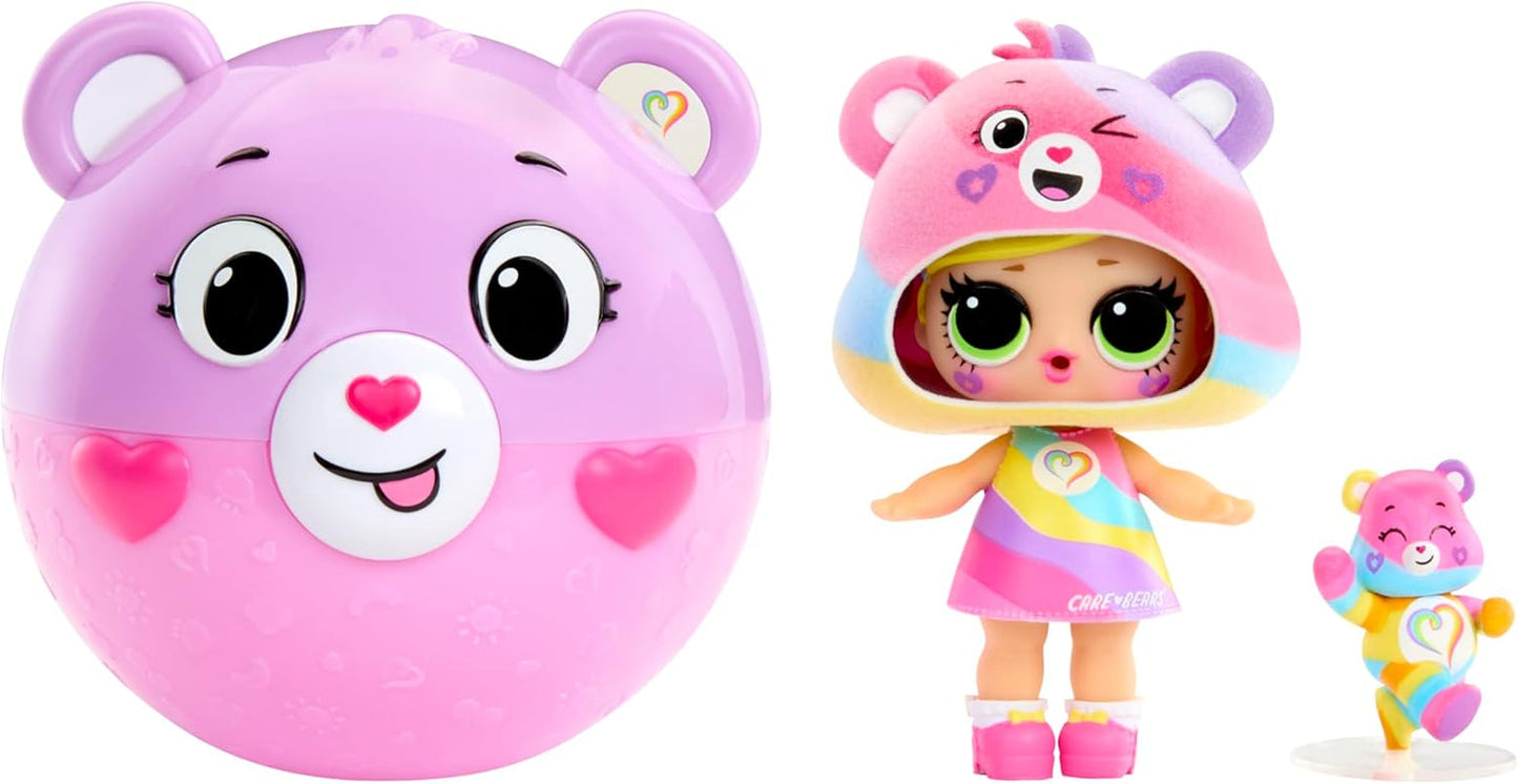 Jajaja ¡Sorpresa! Loves Care Bears Tots: incluye 1 muñeca con ropa y accesorios, una bola de osito de peluche, embalaje oculto y 6 muñecos coleccionables.