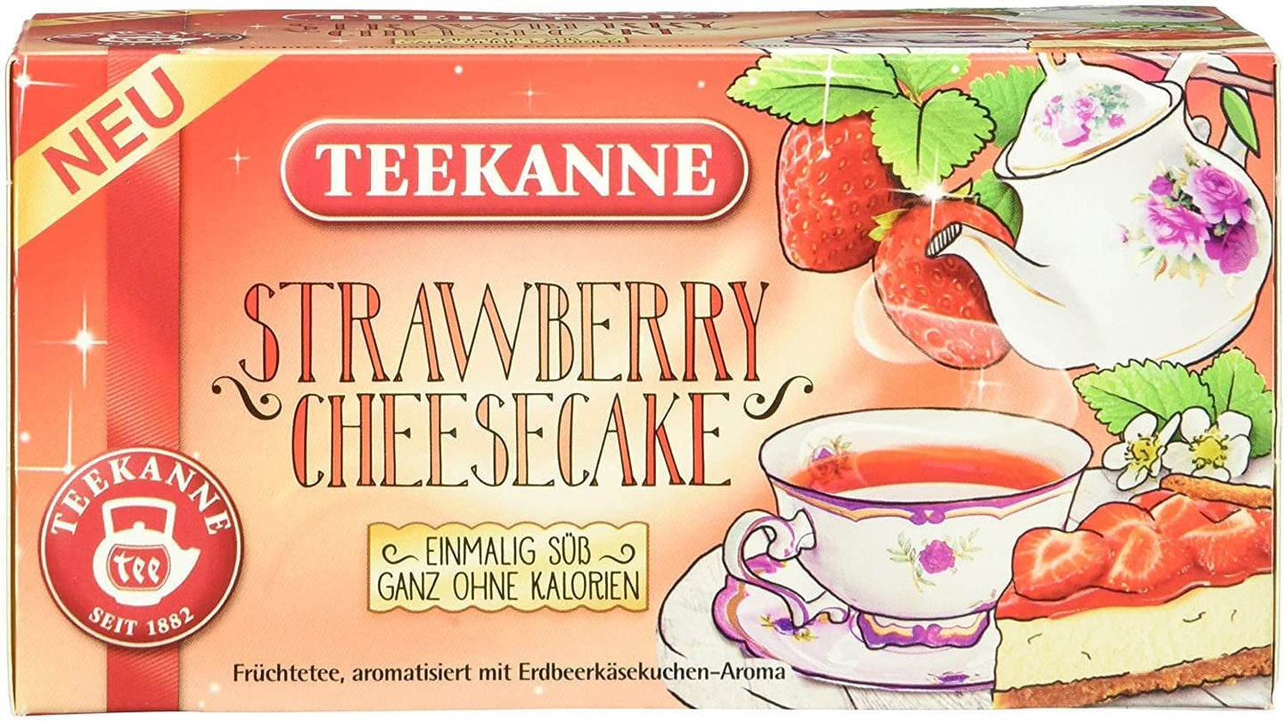 Teekanne Sweeteas Tarta de queso y fresa Tarta de queso y fresa, paquete de 12 (12 x 18 bolsitas de té)