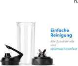 Batidora personal Nutribullet, batidora de larga duración para porciones, 1000 vatios y motor ligero, vaso de 900 ml con Tritan Renew, batidora táctil Leuchtende, Dunkel Grau Bucatarie Naty Shop