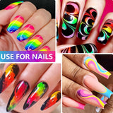 Pulverizador de pigmento de fósforo de neón para tapas de uñas - 12 colores Pulverizador de uñas con purpurina de neón Manicura Halloween Maquillaje de neón Decoración Nail Art Staub Pigment