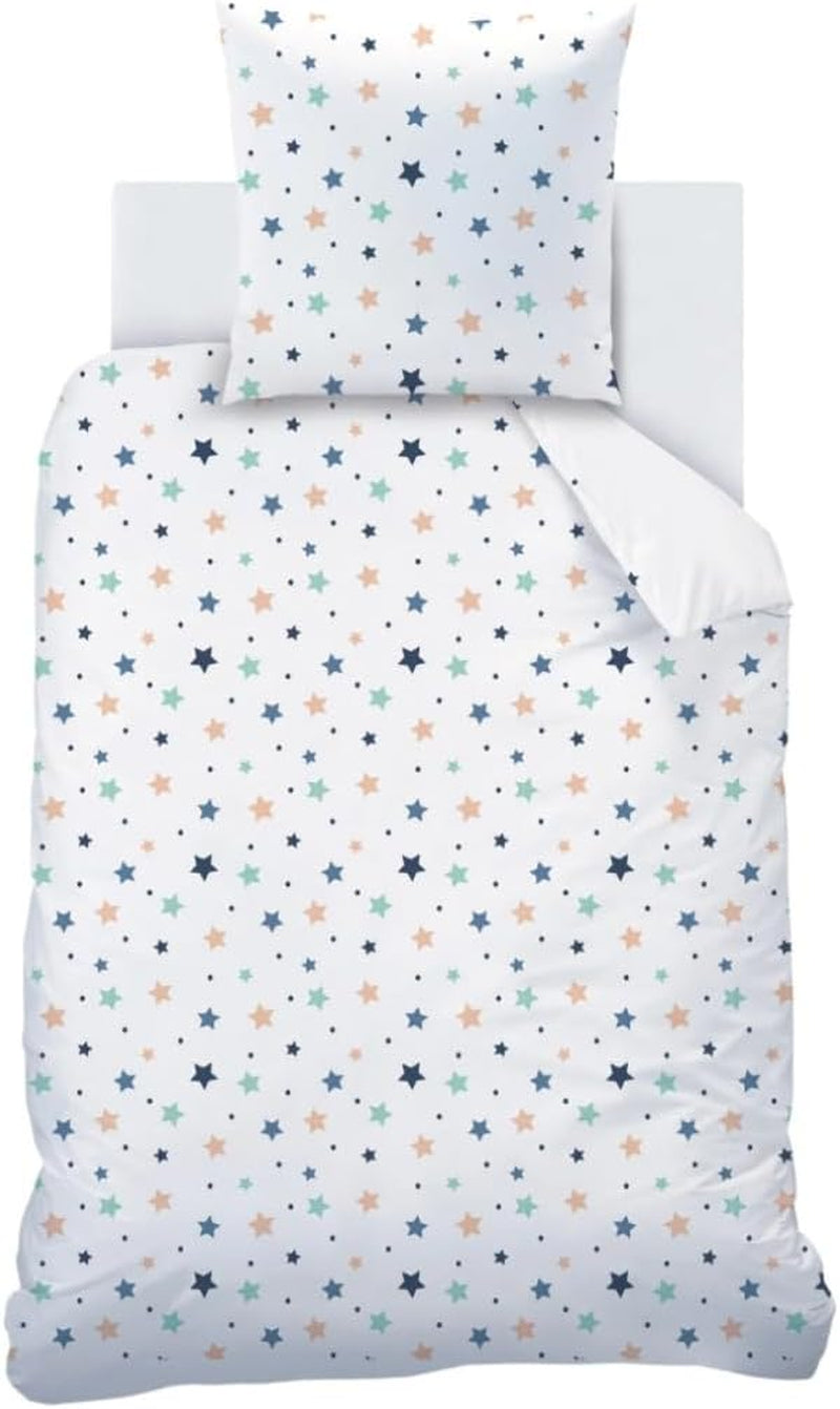 Juego de cama infantil reversible, Ropa de cama Estrellas - infantil Naty Shop