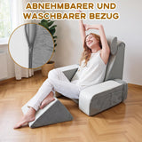 Almohada de lectura con soporte para el cuello y apoyabrazos desmontables, cómoda y liviana almohada para la espalda para cama y sofá, almohada para la espalda para adultos, respaldo de espuma viscoelástica para leer, mirar televisión y videojuegos