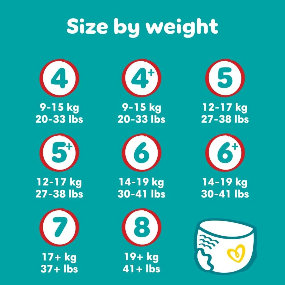 Pañales Pampers Baby-Dry, talla 8, 22 unidades, 19 kg+
