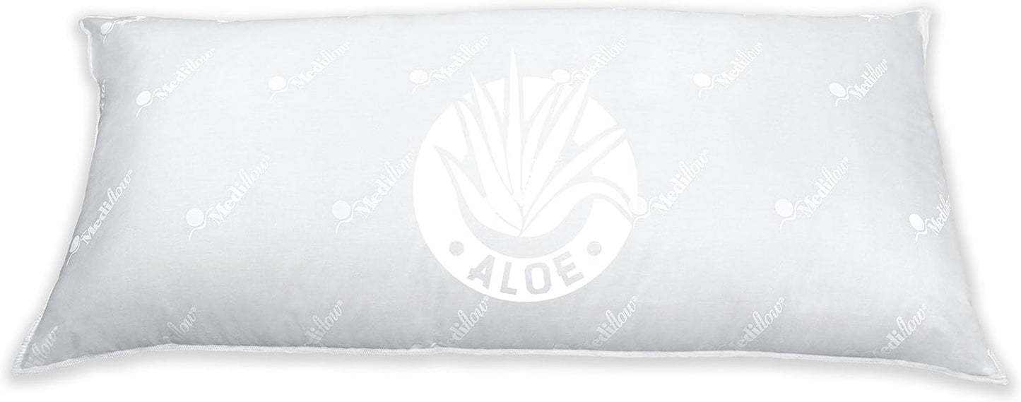 Mediflow 5223 Almohada de agua con acción de aloe vera, almohada ortopédica de apoyo para la columna cervical, 40 x 80 cm, blanco, 1 pieza (1 paquete) Naty Shop Standard Pillows