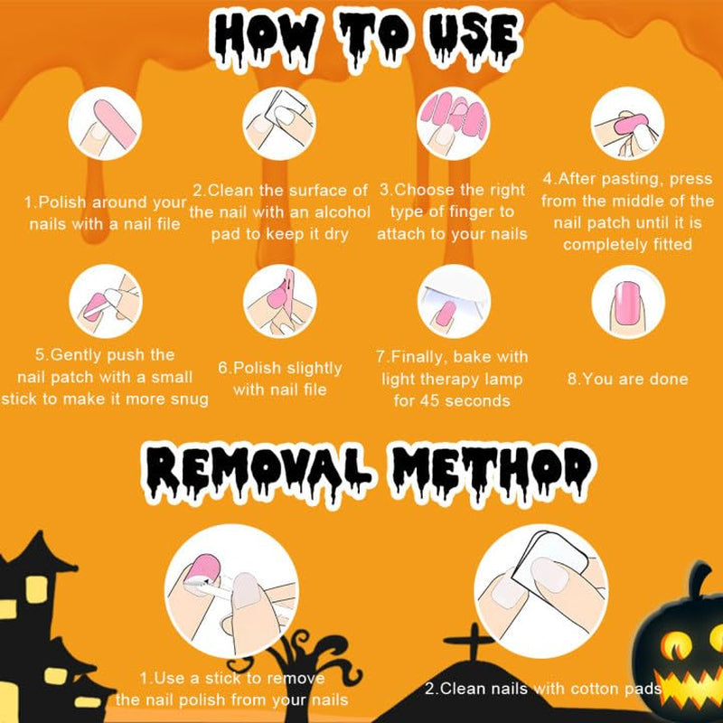 5 pegatinas de uñas 3D de Halloween, pegatinas de uñas estereoscópicas 5D, decoraciones de uñas, accesorios de diseño de uñas