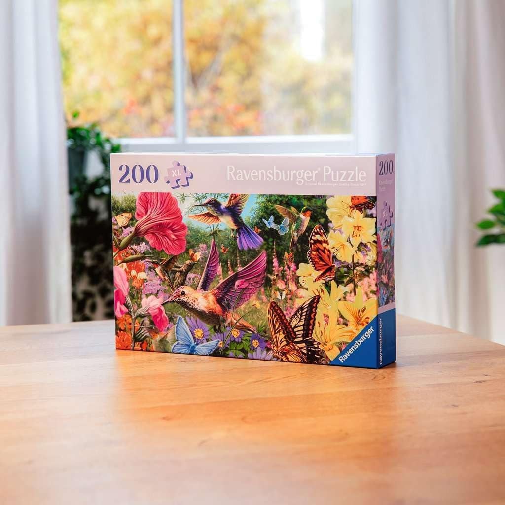 Ravensburger Puzzle 12001369 - Colibríes y Mariposas - Puzzle de 200 Piezas para Personas Mayores y Mayores con Piezas más Grandes, Agarre, Plantilla de Imagen Grande y Base de Puzzle Puzzle Naty Shop