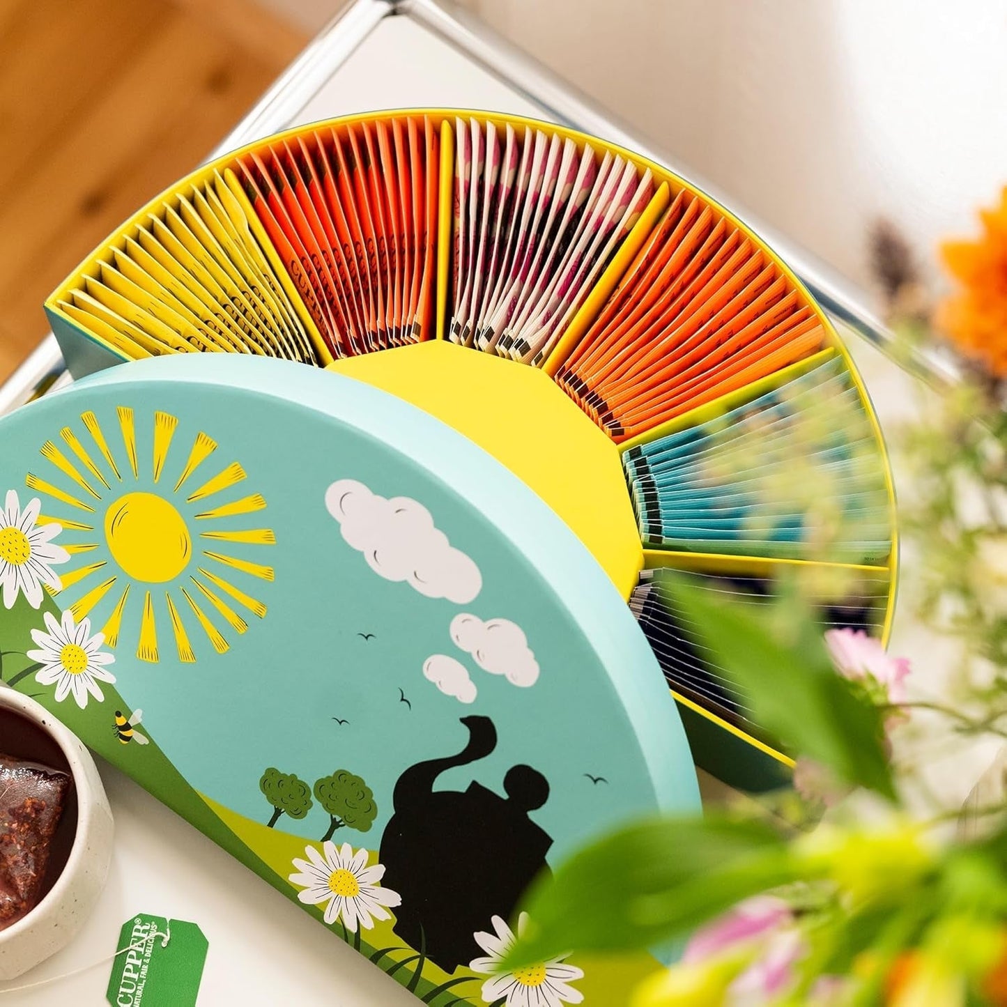 Set de regalo de té orgánico Cupper, 6 surtidos de tés de hierbas y frutas para todo el día, juego de té, caja de regalo, colección de té orgánico seleccionado (1 caja, 78 bolsitas de té)