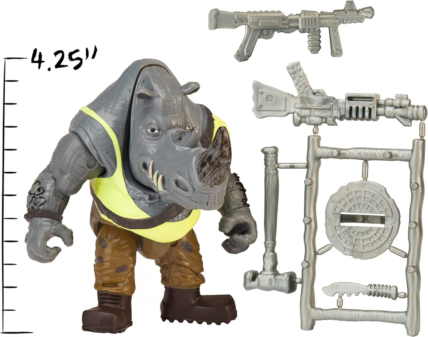 Tortugas Ninja - Figura Base Rocksteady Figuras de acción Naty Shop