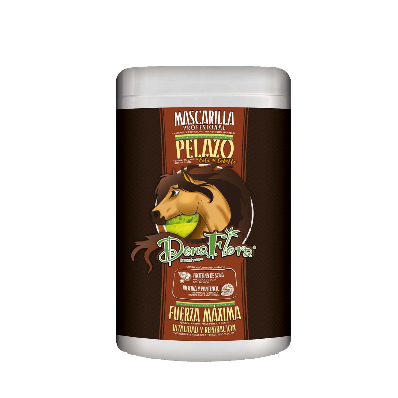 Mascarilla Capilar Pelazo - Proteína de Soja Fortalece el Cabello - Biotina y Pantenol para Hidratación - Protección contra la Rotura del Cabello, Todo Tipo de Cabello, Sin Sulfatos - 100g Naty Shop Mascarilla Capilar Default Title