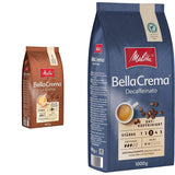 Melitta BellaCrema café en grano La Crema 1kg y café descafeinado BellaCrema Decaffeinato en grano 1kg