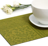 Papstar, 50 servilletas "ROYAL Collection" pliegue 1/4 40 Cm X 40 Cm verde oliva "Adornos", #81746