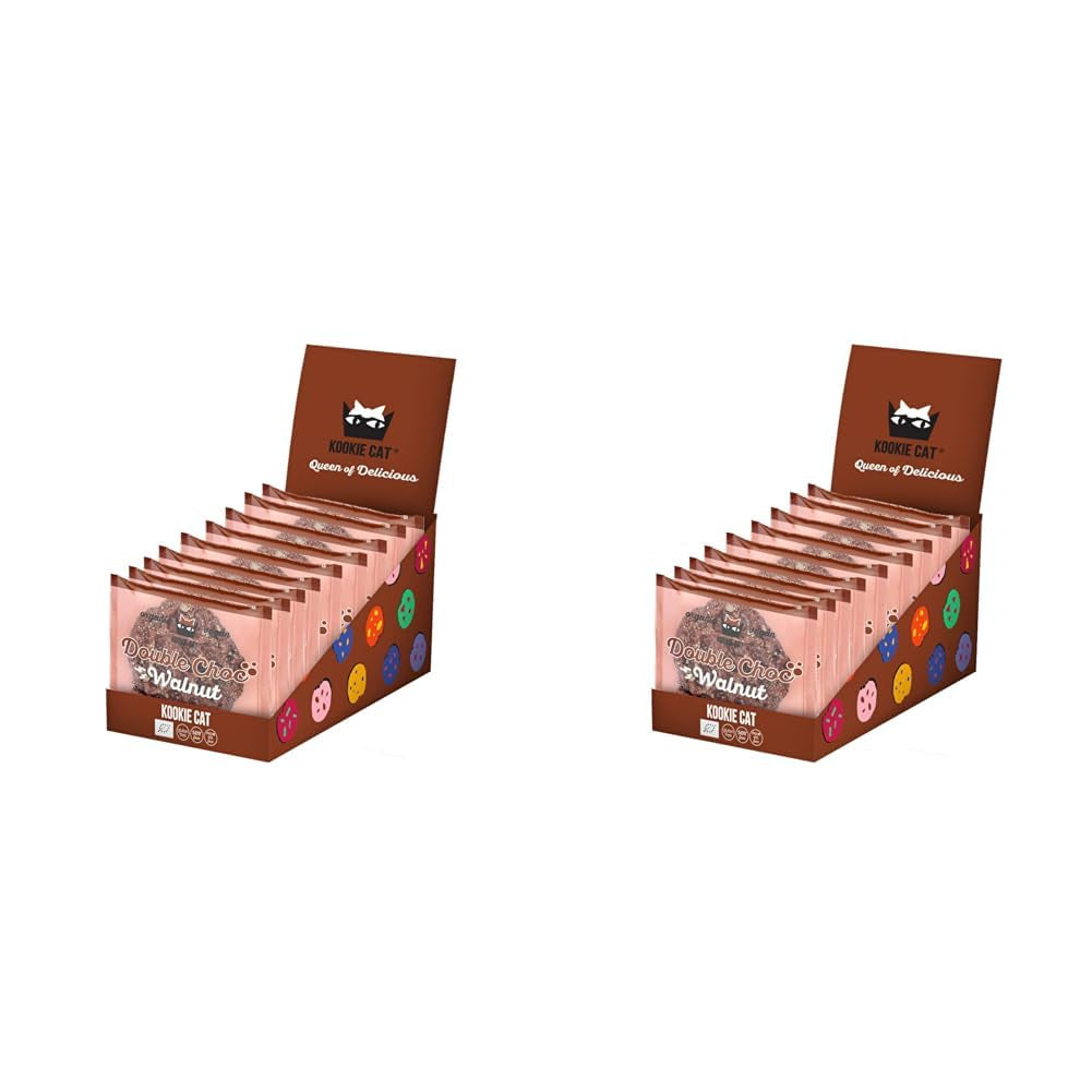 Chocolate con doble nuez - Vegano, sin gluten, sin soja, galletas de avena y anacardos orgánicos - Paquete múltiple de 12 x 50 g (paquete de 2)
