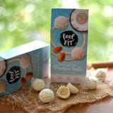 Bombones de coco con almendras sin azúcar, siéntete FIT, sin azúcares añadidos, 17% proteína, 63 g