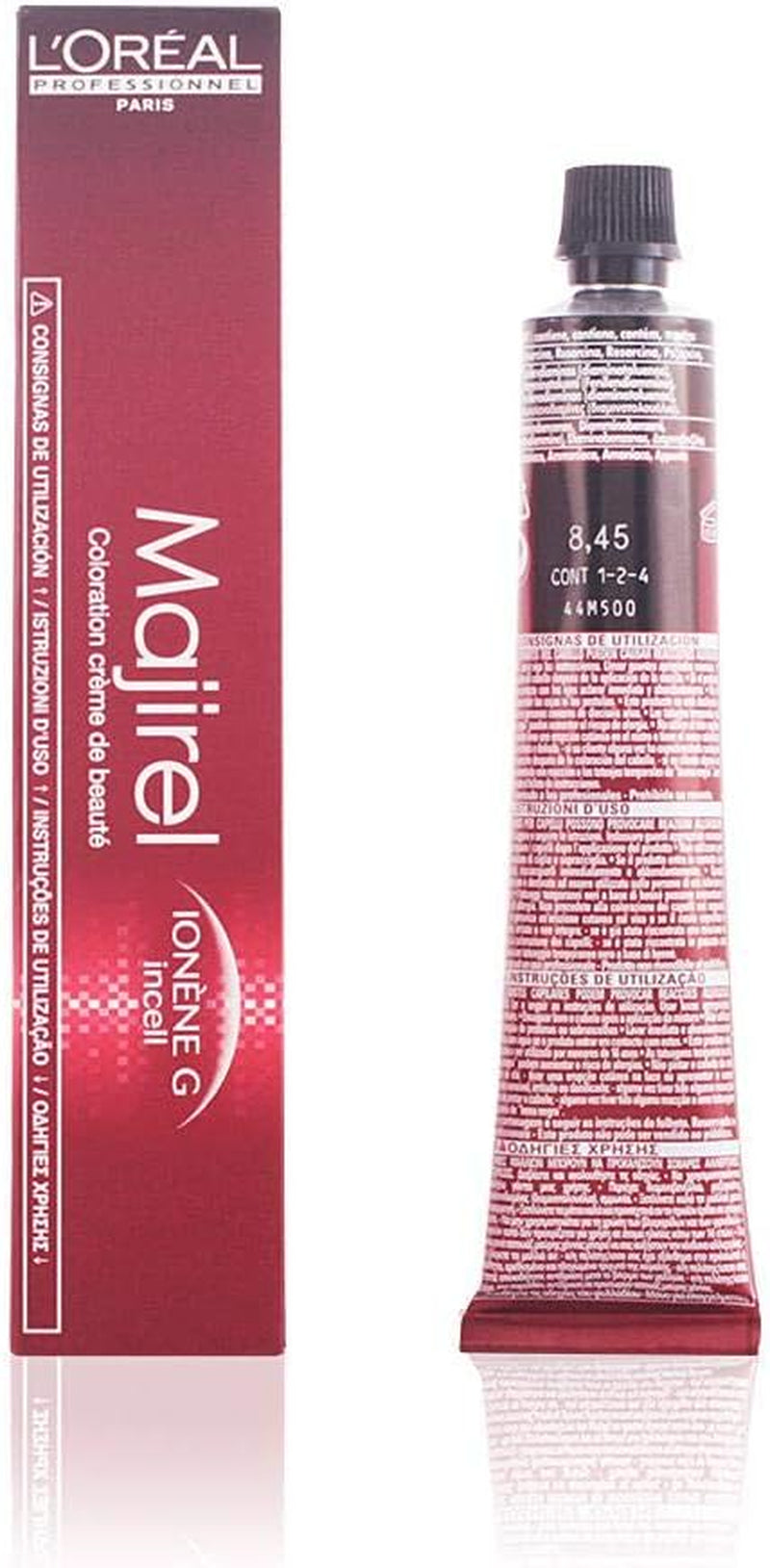 L'Oréal Professionnel Majirel 7 rubio medio, 50 ml Tinte para el cabello Naty Shop 8.45 - H.Bl. Kupfer Mahog.