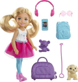 Barbie Toy Muñeca Chelsea y Accesorios Set de Viaje para Perros 6 Piezas Incluye Soporte para Perros HJY17 Naty Shop Muñecas Muñeca Chelsea Dog