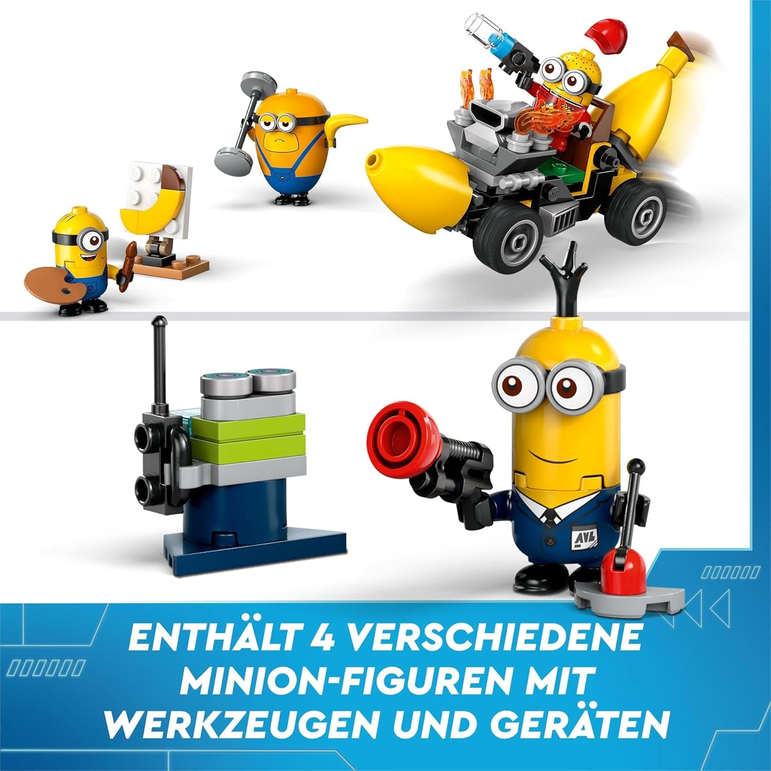 LEGO I - Simplemente Incorregible 4 Minions y la Máquina de Plátanos Set de juego para I - Minions de juguete simplemente incorregibles 4 Regalo creativo para niños y niñas de 6 años 75580 Juegos de construcción Beuche den LEGO-Store