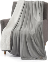 UGG 01465 Bliss Sherpa Throw Blanket Totalmente reversible para sofá o cama Lavable a máquina Cuidado fácil Suave felpa Mantas de lujo de gran tamaño 178 x 127 cm Seal Naty Shop Edredones y edredones Título predeterminado