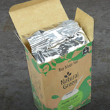 Delicatino - HOJA PURA verde natural 500G, yerba mate orgánica sin tallo, fresca y sin humo, cultivada orgánicamente, envasada al vacío para máxima frescura