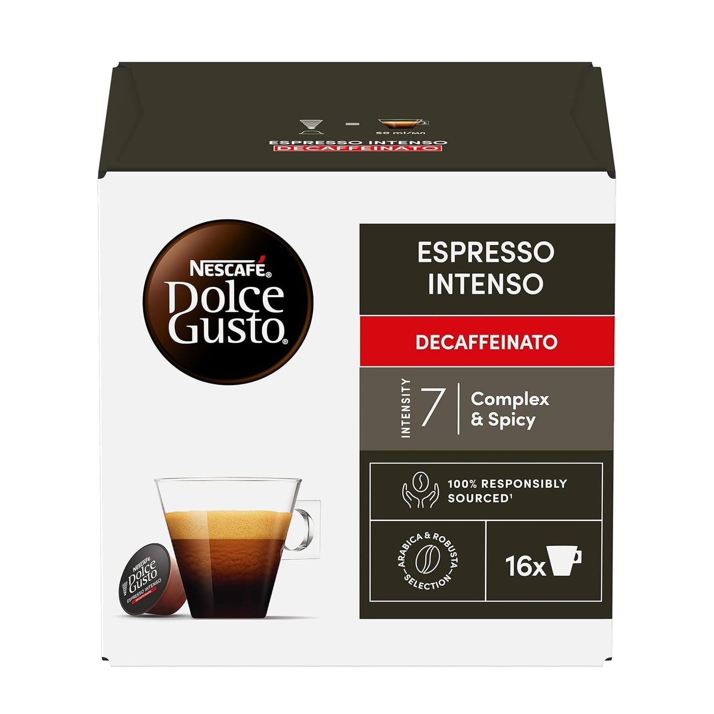 Nescafé Dolce Gusto Café Dolce Gusto Espresso Intenso Desc. | Nestle Pack 3 Kisten Mit 18 Kapseln,Die Jewells 16 Einheit(paquete de 3)