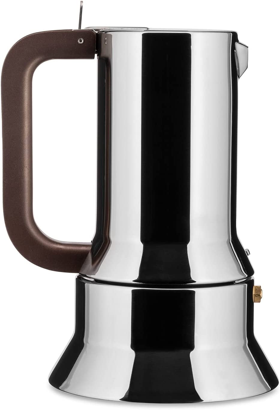 Alessi 9090/6 Espresso con 6 tazas para inducción, acero inoxidable, plateado, 15,5 x 13,5 x 27 cm