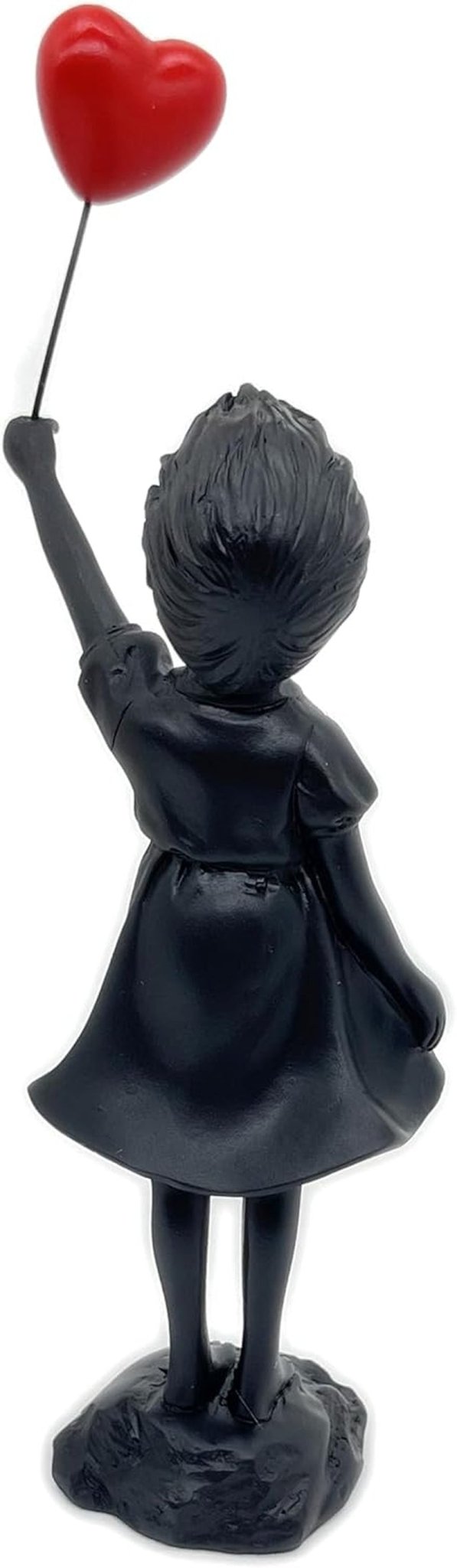 Escultura de resina de niña con globo lindo, estatua de decoración del hogar, figura de globo de niña con corazón rojo de Banksy, escultura de arte moderno para decoración de estante de mesa Estatuas y esculturas Naty Shop