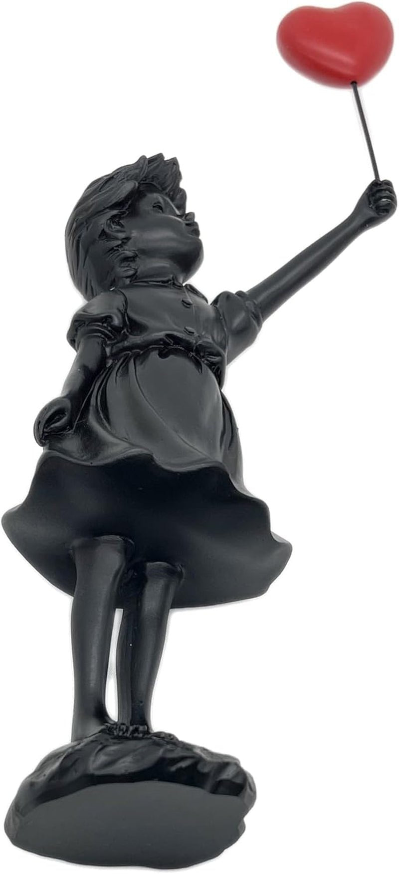 Escultura de resina de niña con globo lindo, estatua de decoración del hogar, figura de globo de niña con corazón rojo de Banksy, escultura de arte moderno para decoración de estante de mesa Estatuas y esculturas Naty Shop