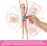 Juego divertido de gimnasia Barbie con barra de equilibrio y más de 10 piezas temáticas para historias ganadoras, HRG52